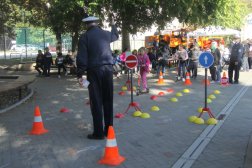 Rendőrség közlekedésbiztonsági pályája gyerekekkel