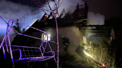 kigyulladt lakóház oltása