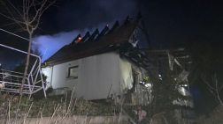 kigyulladt lakóház oltása