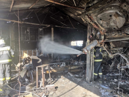 kigyulladt műhely oltása