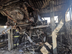 kigyulladt műhely oltása