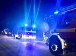 a kigyulladt épület oltása