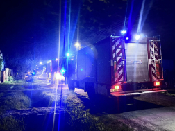 a kigyulladt épület oltása