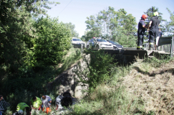 baleset helyszíne és a mentés pillanatai