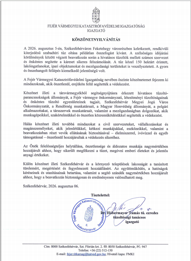 köszönetnyílvánítás